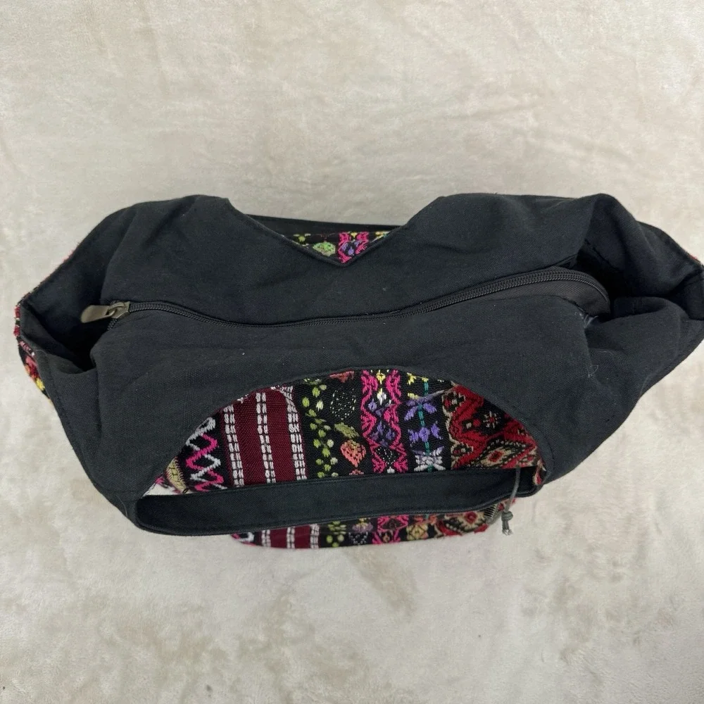 Catori Boho Woven Tapestry Tote Shoulder Bag Multicolor Tribal Aztec Zip Purse